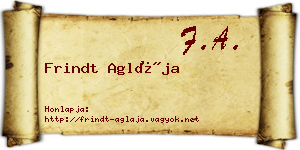 Frindt Aglája névjegykártya